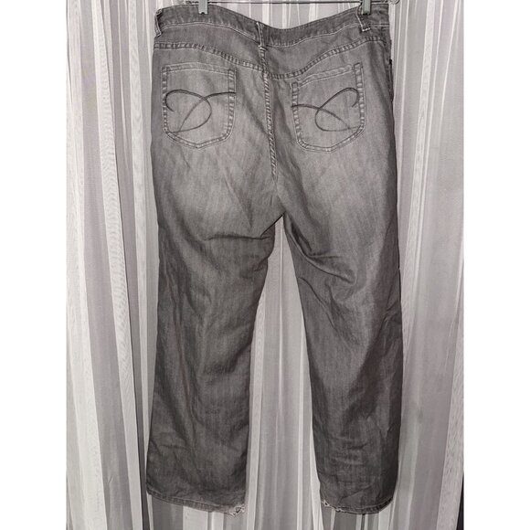 Chicos Platinum Denim Gray Jeans Size 2.5 Regular 72% Cotton 28% Elastrell-P dis - Picture 9 of 10